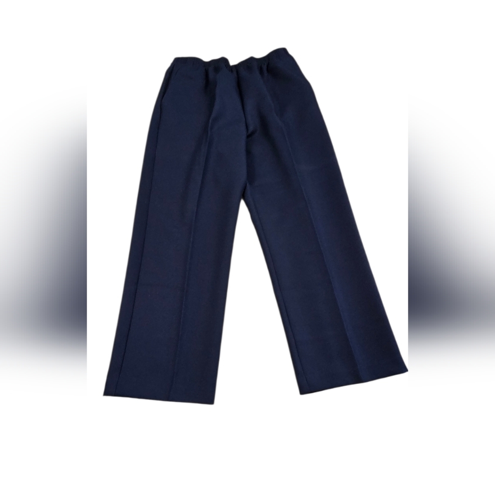 NWT Womens Navy Blue Polyester Pants Size 14P F17